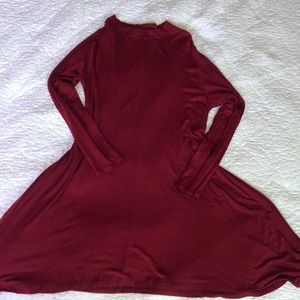 High neck tunic dress
